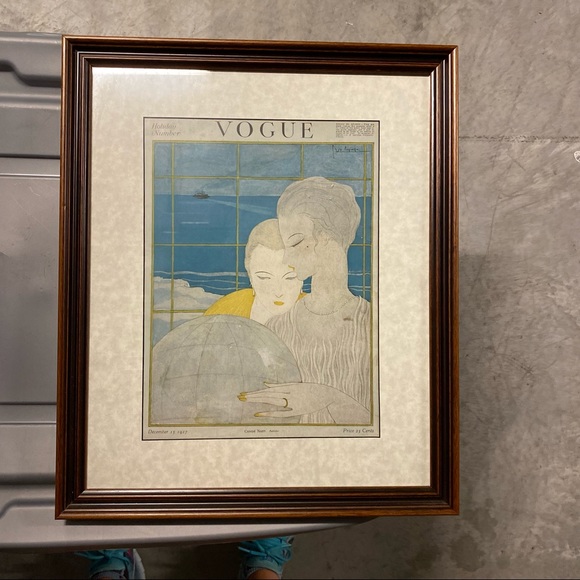A Vintage Vogue Magazine Cover of Two Women Framed - Picture 13 of 13